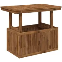 vidaXL : Table de jardin en bois d'acacia massif, réglable en hauteur