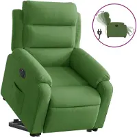 vidaXL Fauteuil relax releveur électrique vert clair velours
