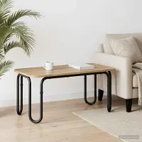 Prolenta Table basse exclusive en bois massif, essence chêne, dimensions : 79,5 x 40 x 36 cm