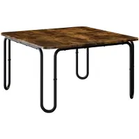 vidaXL Table basse en bois imitation chêne fumé, 59 x 59 x 45 cm, matériau composite en bois