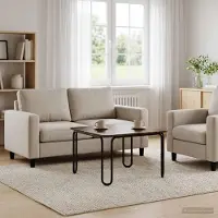 Prolenta Table basse exclusive en chêne fumé, dimensions : 79,5 x 79,5 x 45 cm, matériau : bois composite