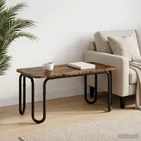 Prolenta Table basse exclusive en chêne fumé, dimensions : 79,5 x 40 x 36 cm, matériau : bois composite