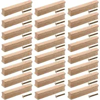 OEM Lot de poignées en bois de 130 mm - 24 pièces - Vis incluses - Pour portes, tiroirs et armoires - Pour le mobilier de bureau, les cuisines et l'aménagement d'intérieur.