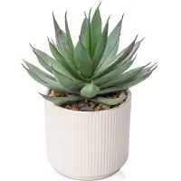 OEM Plante artificielle d'aloe vera dans un pot en céramique, Nep Kalanchoe pour le salon, la salle de bains, la salle à manger, la chambre à coucher, 22 cm