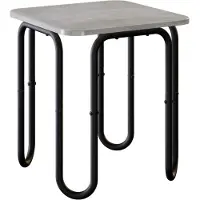 vidaXL Table basse, gris béton, 40 x 40 x 45 cm, matériau de bois