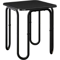 vidaXL Table basse noire, 40 x 40 x 45 cm, en panneaux de particules