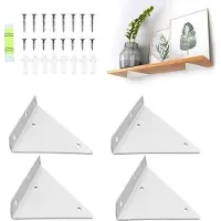 OEM Poteaux muraux verticaux - 80 x 100 mm - Acier - Blanc - De forme triangulaire - Livrés avec le matériel de fixation - Idéaux pour le salon, la chambre à coucher et le garage.