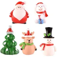 OEM Décorations de Noël, ensemble de 5 pièces - Ornements de jardin - Figurines - Résine - Sapin de Noël