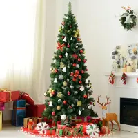 BellaFurn Arbre de Noël artificiel en PVC - 631 branches | Couleur : Vert | Dimensions : 81 x 81 x 210 cm