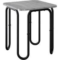 vidaXL Table basse grise imitation bois Sonoma, 40 x 40 x 45 cm, matériau composite bois