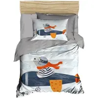 L'essentiel Maison , PH183, Baby-Bettbezug-Set, Grau, 100 x 150 cm