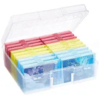 Markenlos Boîte à photos colorée en plastique, 10 x 15 cm