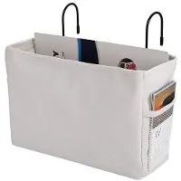OEM Organisateur suspendu - Rangement mural - 28 x 10 x 19 cm - Blanc - Pour optimiser l'espace - À accrocher au lit - Petit ensemble de rangement suspendu