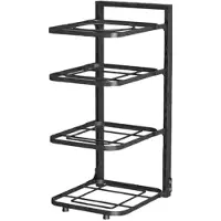 OEM Support pour étagères de cuisine, 4 niveaux - Grande capacité de charge - Hauteur réglable - Métal durable - Résistant à la corrosion - Conception gain de place - Étagère de cuisine