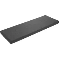 Sleepling Coussin de banc 110 x 40 cm, gris foncé, dessous antidérapant, coussin d'assise pour rebord de fenêtre, housse lavable,
