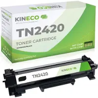 Kineco Cartouche de toner compatible avec puce, pour Brother TN-2420 TN-2410 TN2420, modèles HL-L2310D, HL-L2350DW, HL-L2357DW, HL-L2370DN, HL-L2375DW, MFC-L2710DW