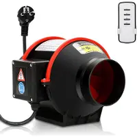 Peviasot Hengda Ventilateur tubulaire 150mm Ventilateur de salle de bain avec télécommande Ventilateur silencieux Ventilateur mural Ventilateur d'évacuation d'air Salle de bain