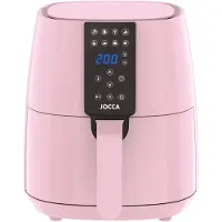 Jocca Friteuse à air chaud 3,8 L 1450 W Airfryer LED Touch 8 programmes faible teneur en matières grasses Rose
