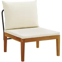vidaXL Banc de jardin avec coussin, en bois d'acacia massif et corde, style naturel