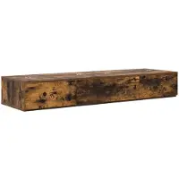 vidaXL Bureau d'ordinateur, chêne fumé, 130 x 40 x 19,5 cm, panneau de particules