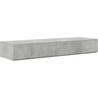 vidaXL Bureau d'appoint gris béton, 130 x 40 x 19,5 cm, en panneaux de particules