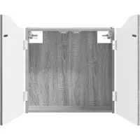 vidaXL Armoire pour cible de fléchettes, Sonoma gris, 56 x 12 x 63 cm, panneau de fibres de bois