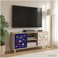 vidaXL Meuble TV MAINZ, 102 x 33 x 50 cm, panneaux de particules imitation bois Sonoma