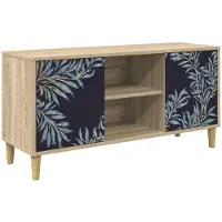 Syfax Meuble TV DOKKUM, 102 x 33 x 50 cm, panneaux de particules imitation bois Sonoma