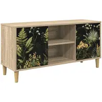 vidaXL Meuble TV RHENEN, 102 x 33 x 50 cm, panneaux de particules imitation bois Sonoma