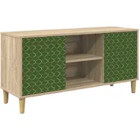 vidaXL Meuble TV GELEEN, 102 x 33 x 50 cm, panneaux de particules imitation bois Sonoma
