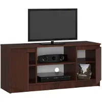 RAUMHIRSCH FURNITURE raumhirsch : Meuble TV bas de 120 cm, table de télévision avec 2 portes et 1 compartiment ouvert, meuble TV de 55 cm de haut, modèle CLP