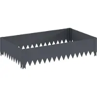 vidaXL Bordure de jardin, 100 x 60 x 20 cm, acier, anthracite