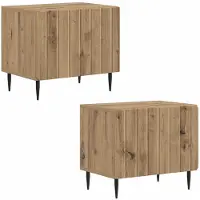 vidaXL Meuble TV en bois imitation chêne artisanal