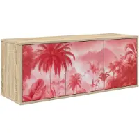 vidaXL Meuble TV mural AACHEN, 102 x 33 x 40 cm, imitation chêne Sonoma