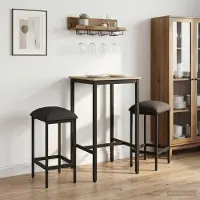 Prolenta Maison Exclusive - Ensemble de 2 tabourets de bar, gris foncé, dimensions 40 x 32 x 64 cm, en matériau composite bois