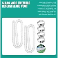 OEM Tuyau de raccordement pour piscine, en polyéthylène, avec raccords rapides, dimensions 28x20x5 cm, comprenant quatre colliers de serrage