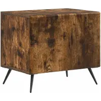 vidaXL Meuble TV en bois imitation chêne fumé