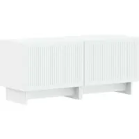 vidaXL : Meuble TV blanc en panneaux de particules