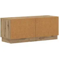 Syfax Meuble TV en bois stratifié imitation chêne artisanal
