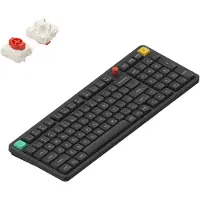 NUPHY Clavier mécanique sans fil Air100 V3, Bluetooth/2,4 GHz/USB-C, disposition QWERTY - Nebula Dark / Rouge nano