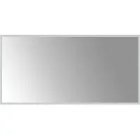 vidaXL Miroir de salle de bain LED , transparent, 100 x 50 cm, en verre trempé