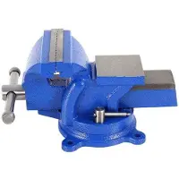OEM Vis de banc pivotante de 100 mm - Poignée micro-rainurée - Rotation à 360° - Forte capacité de serrage - Pour établi - Métal