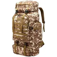 OEM Sac de randonnée étanche 80L - Sac de trekking léger - Sac de camping - Sac polyvalent - Système MOLLE avec capacité réglable