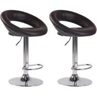 BellaFurn Tabouret de bar Olinda, revêtement en similicuir | Couleur : marron | Dimensions : 53 x 47 x 80 cm