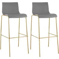 BellaFurn Tabouret de bar Hover - Plastique | Couleur : gris | Dimensions : 43 x 48 x 100 cm