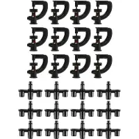 OEM Kit de 12 pulvérisateurs de jardin - Tête rotative à 360 degrés - Plastique - Système d'arrosage sans zones mortes - Jet d'eau de 5 à 6 mètres