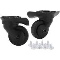 OEM Roues pivotantes à 360° pour valises - Roues de rechange pour valises - Matériau plastique - Universelles - Livrées avec vis - Pour bagages de voyage - Roues pour valises de voyage