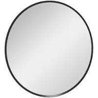 BellaFurn Miroir de salle de bain rond - Miroir mural noir | Couleur : Noir