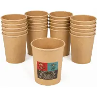 Spies Online Gobelets en carton de 120 ml – Lot de 24 – Petits gobelets pour le café, les dégustations, les fêtes et les événements – Couleur marron