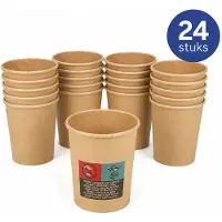 Spies Online Gobelets en carton de 120 ml – Lot de 24 – Petits gobelets pour le café, les dégustations, les fêtes et les événements – Couleur marron